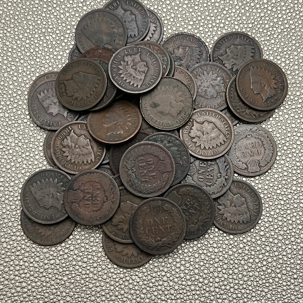 LOT OF 50 Indian Head Pennies Collection
